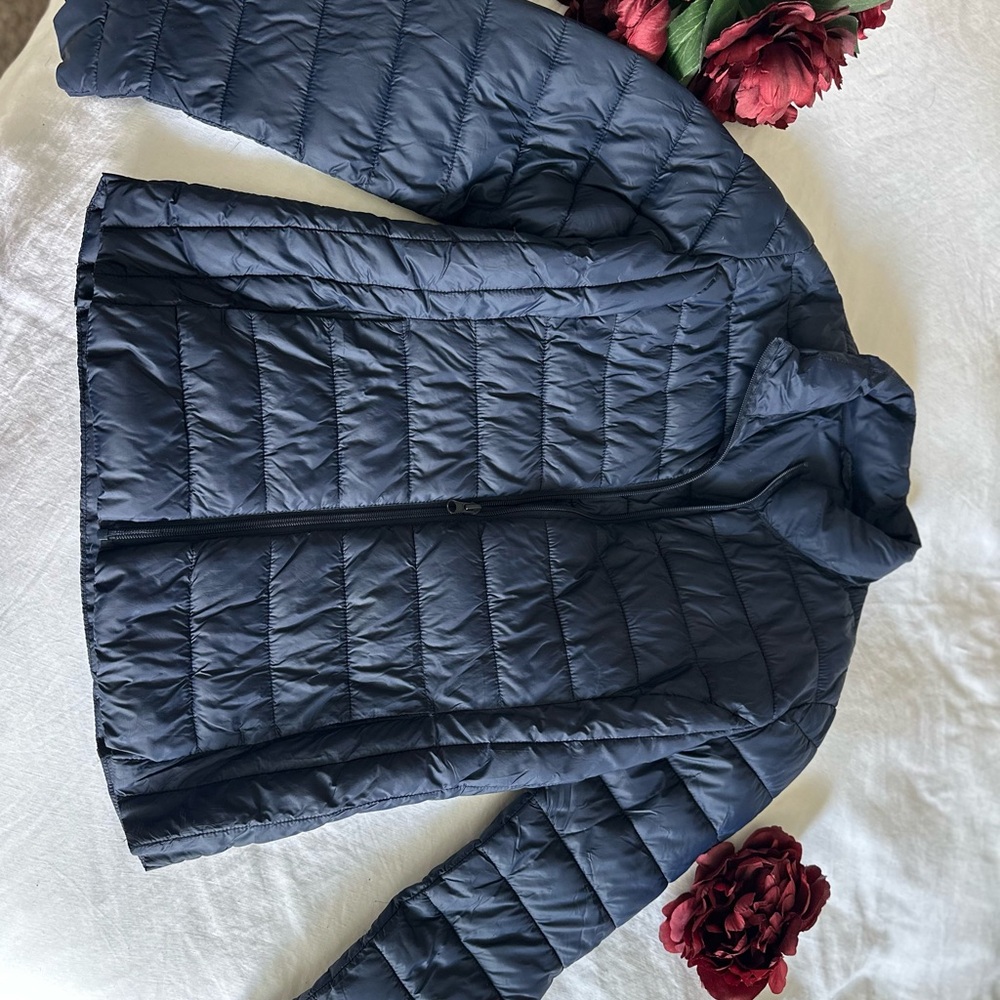Navy Quilted Jacket